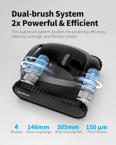 Beatbot AquaSense Cordless Robotic Pool Vacuum Cleaner – Intelligent Path Opimization, Cleans Floor, Walls, and Waterline – Ideal for Above & In-Ground Pools up to 2,260 sq.ft. - Image 4