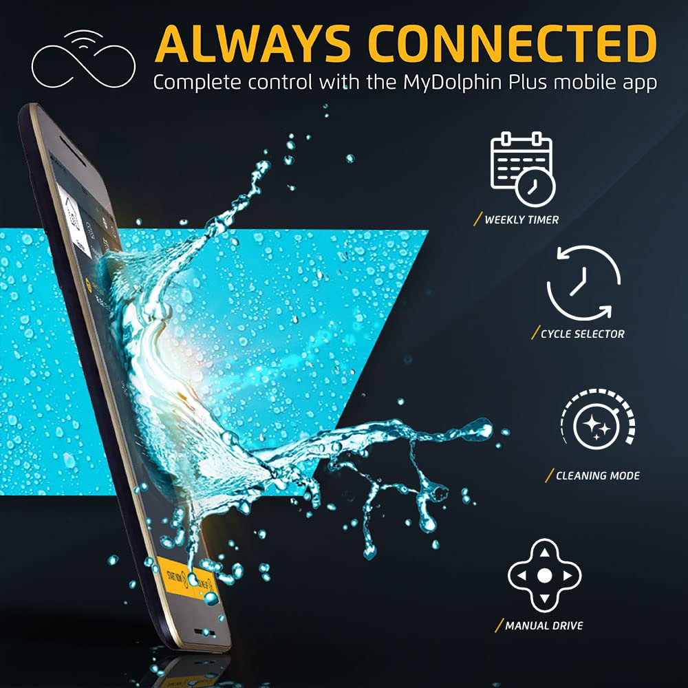 Dolphin Proteus DX5i Wi-Fi Robotic Pool Vacuum Cleaner Pools up to 50 FT – Waterline Scrubber Brush - Image 9