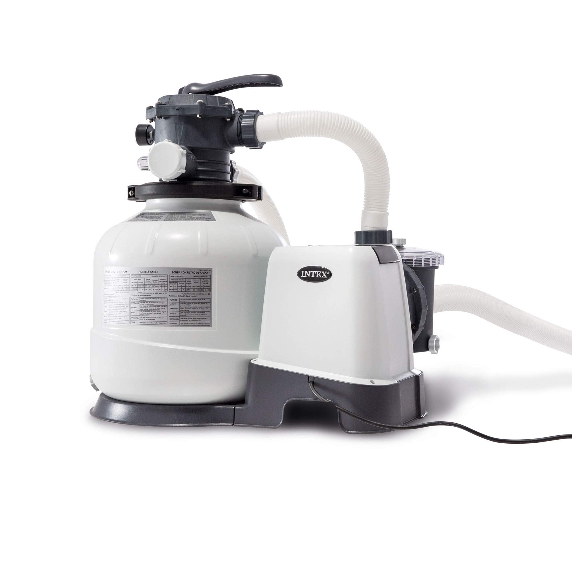 Intex 24ft x 52in Ultra XTR Round Frame Pool, Loungers (2 Pack), Floating Cooler - Image 2